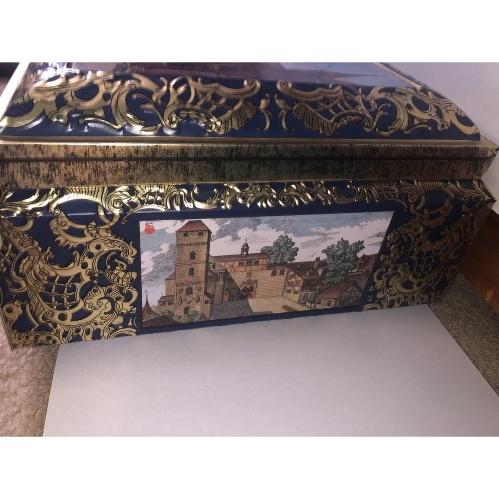 E. Otto Schmidt German Tin Lebkuchen‎ Tin Detailed Box Tin